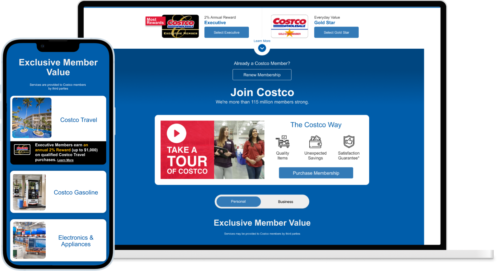 Costco Website and App