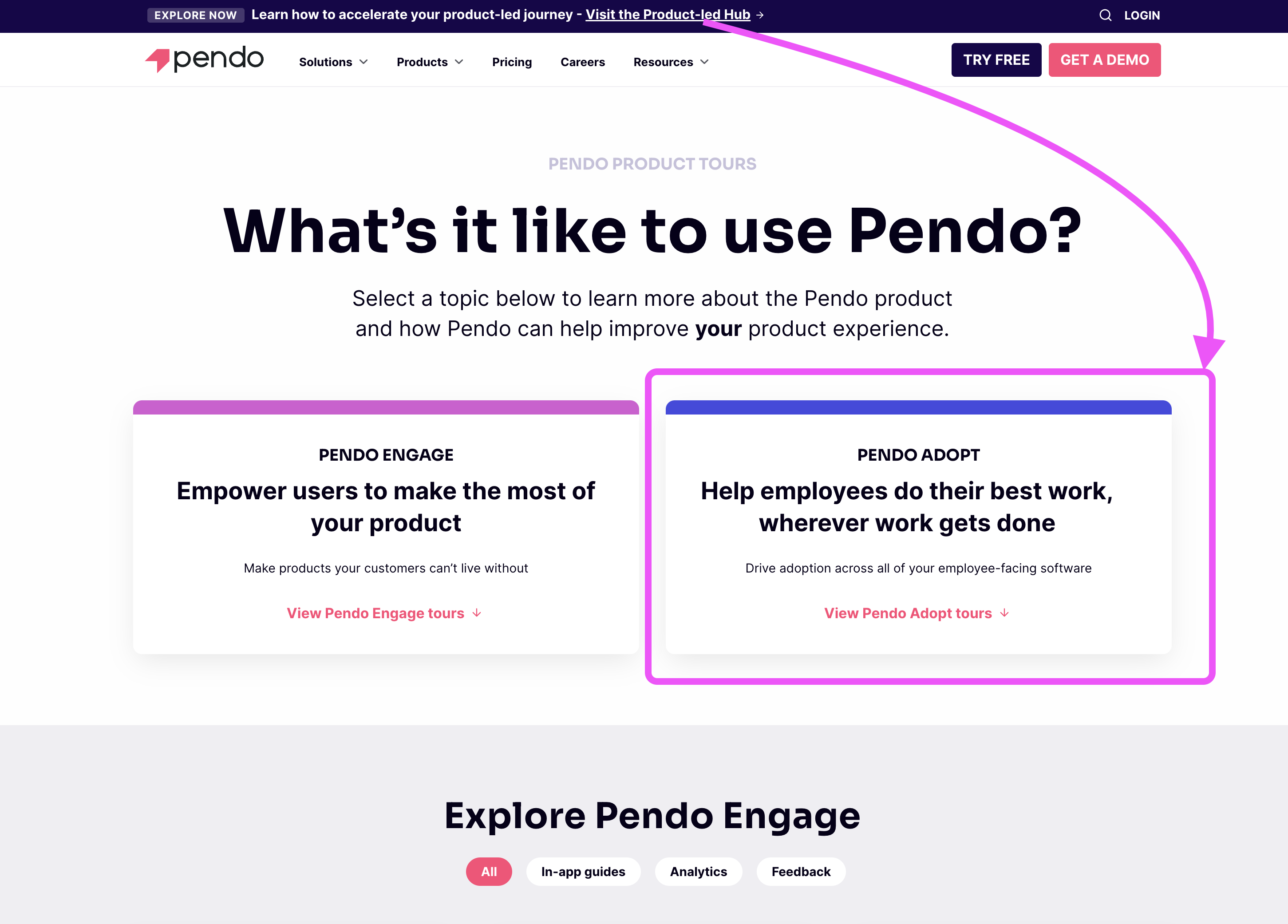 pendo product led growth strategy